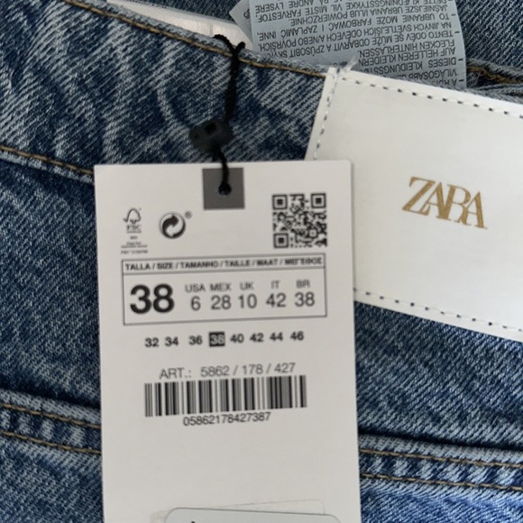 ZARA | Blue | Z1975 MID RISE STRAIGHT LONG LENGTH - Picture 12 of 13